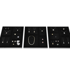 FANXI TT209 Original design accept custom black microfiber jewelry display sets for display counter