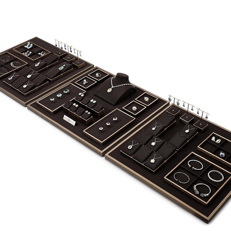 FANXI TT215 Specialty Custom Microfiber Jewelry Display Tray For Bracelet Necklace Ring Exhibitor jewelry organizer jewelry tray