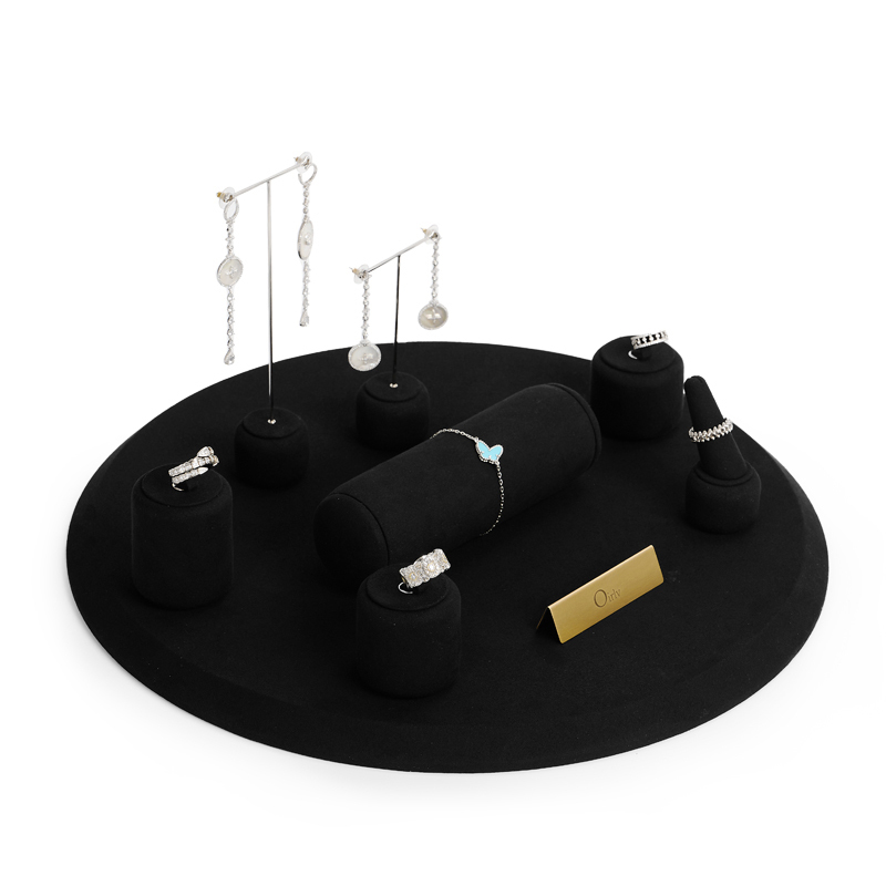 FANXI TT091 original design black microfiber jewelry display set for jewelry store