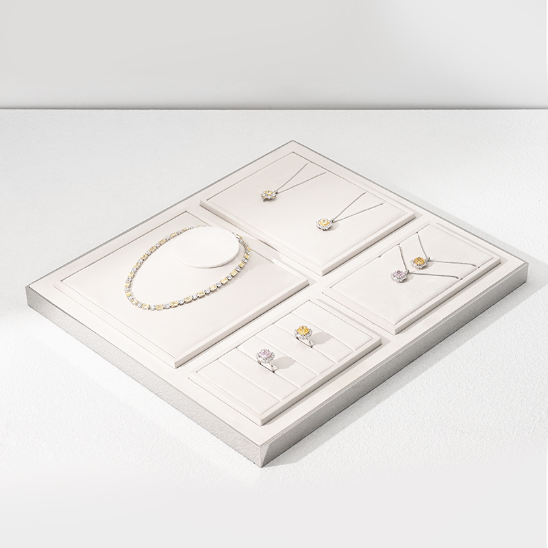 FANXI TT206 Jewelry Display Tray For Bracelet Necklace Ring Exhibitor jewelry organizer Custom Microfiber jewelry tray