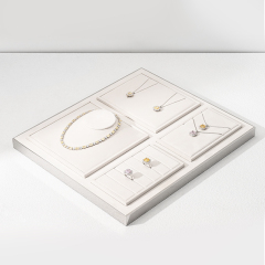 FANXI TT206 Jewelry Display Tray For Bracelet Necklace Ring Exhibitor jewelry organizer Custom Microfiber jewelry tray