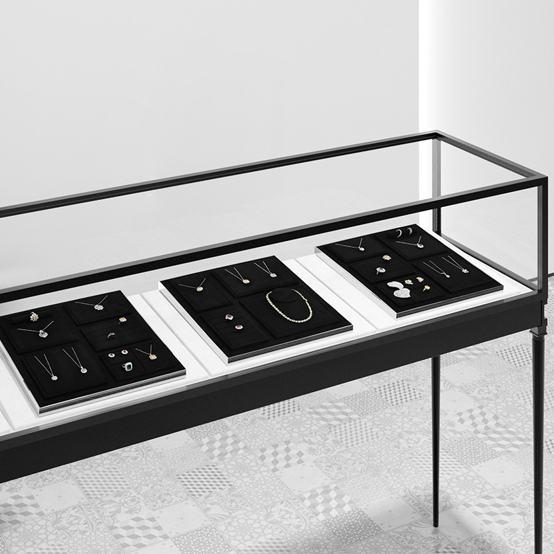 FANXI TT209 Original design accept custom black microfiber jewelry display sets for display counter