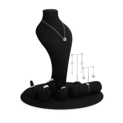 FANXI TT091 original design black microfiber jewelry display set for jewelry store