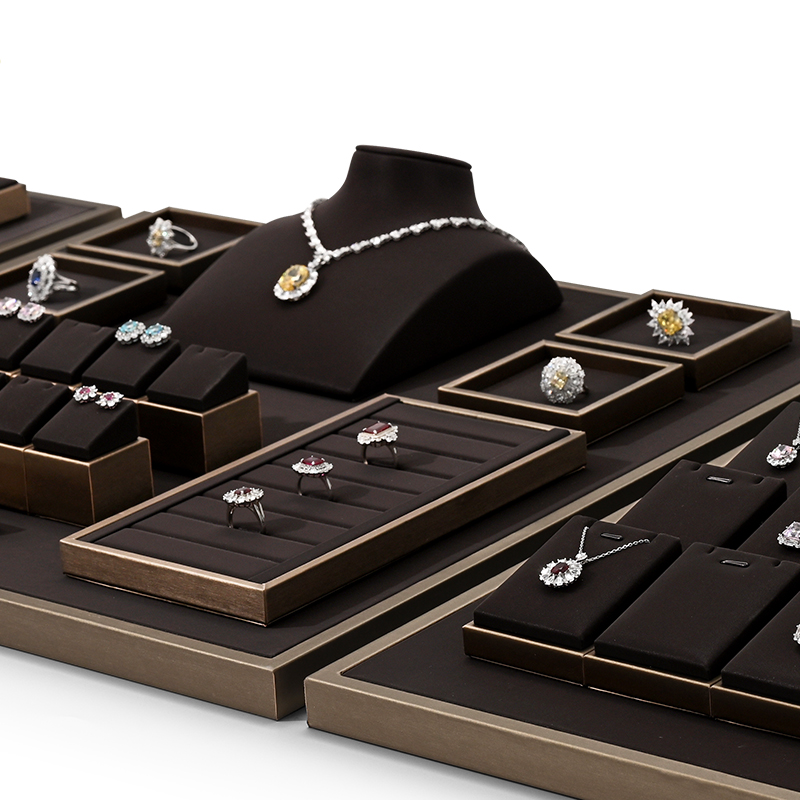 FANXI TT215 Specialty Custom Microfiber Jewelry Display Tray For Bracelet Necklace Ring Exhibitor jewelry organizer jewelry tray