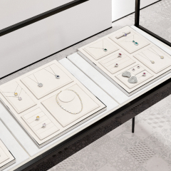 FANXI TT206 Jewelry Display Tray For Bracelet Necklace Ring Exhibitor jewelry organizer Custom Microfiber jewelry tray