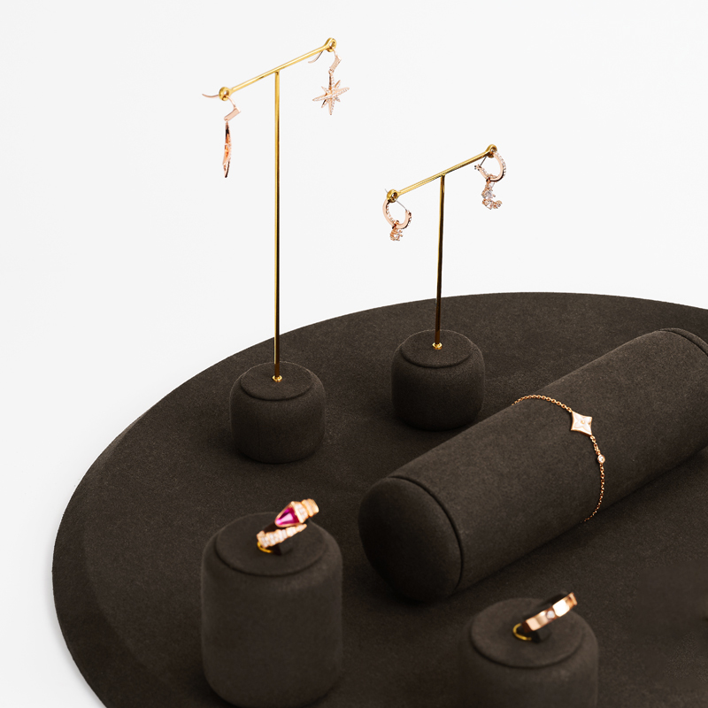 FANXI New design TT092 brown microfiber jewelry display set