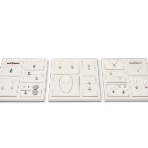 FANXI TT206 Jewelry Display Tray For Bracelet Necklace Ring Exhibitor jewelry organizer Custom Microfiber jewelry tray
