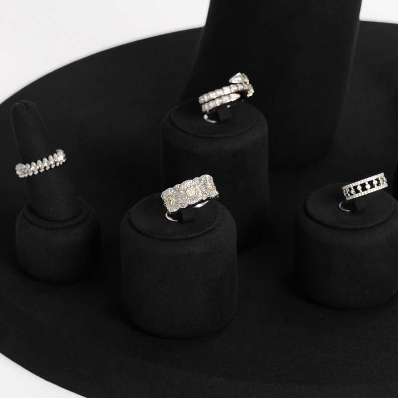 FANXI TT091 original design black microfiber jewelry display set for jewelry store