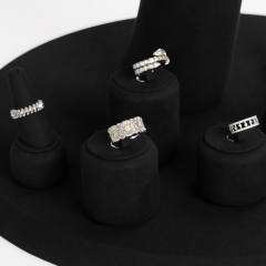 FANXI TT091 original design black microfiber jewelry display set for jewelry store