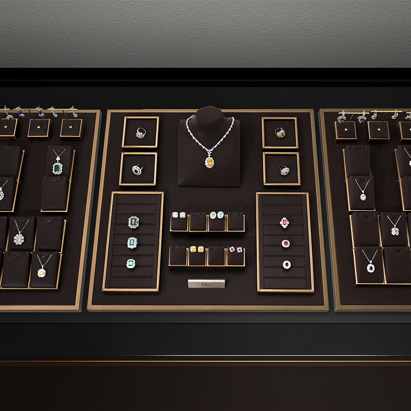 FANXI TT215 Specialty Custom Microfiber Jewelry Display Tray For Bracelet Necklace Ring Exhibitor jewelry organizer jewelry tray