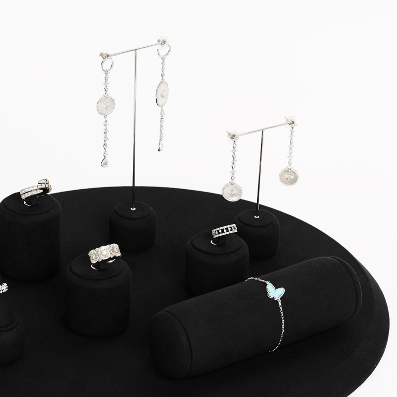 FANXI TT091 original design black microfiber jewelry display set for jewelry store