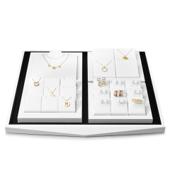 FANXI TT216 new arrival luxury pu leather jewelry display sets for ring,pendant,earrings bracelet