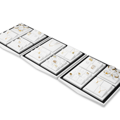 FANXI TT216 new arrival luxury pu leather jewelry display sets for ring,pendant,earrings bracelet