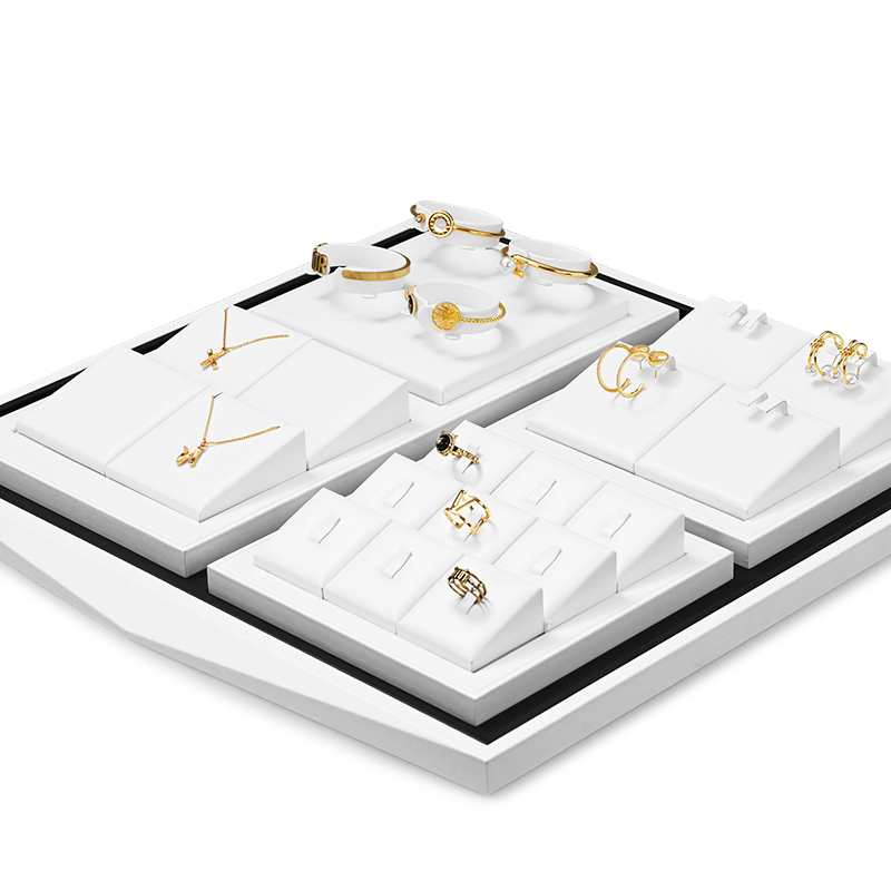 FANXI TT216 new arrival luxury pu leather jewelry display sets for ring,pendant,earrings bracelet