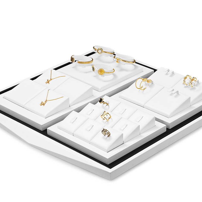 FANXI TT216 new arrival luxury pu leather jewelry display sets for ring,pendant,earrings bracelet