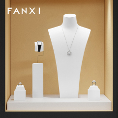 FANXI TT213 New arrival fashion elegant design pu leather jewelry display sets for jewelry store cabinet