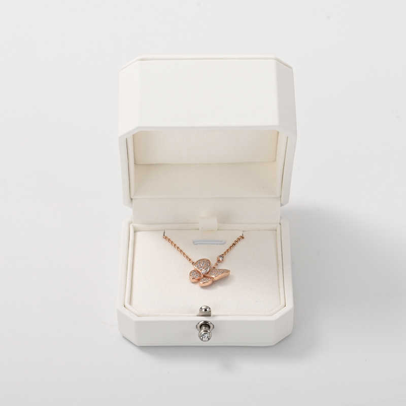 New arrival custom design pu leather octagonal jewelry box for wedding rings pendants