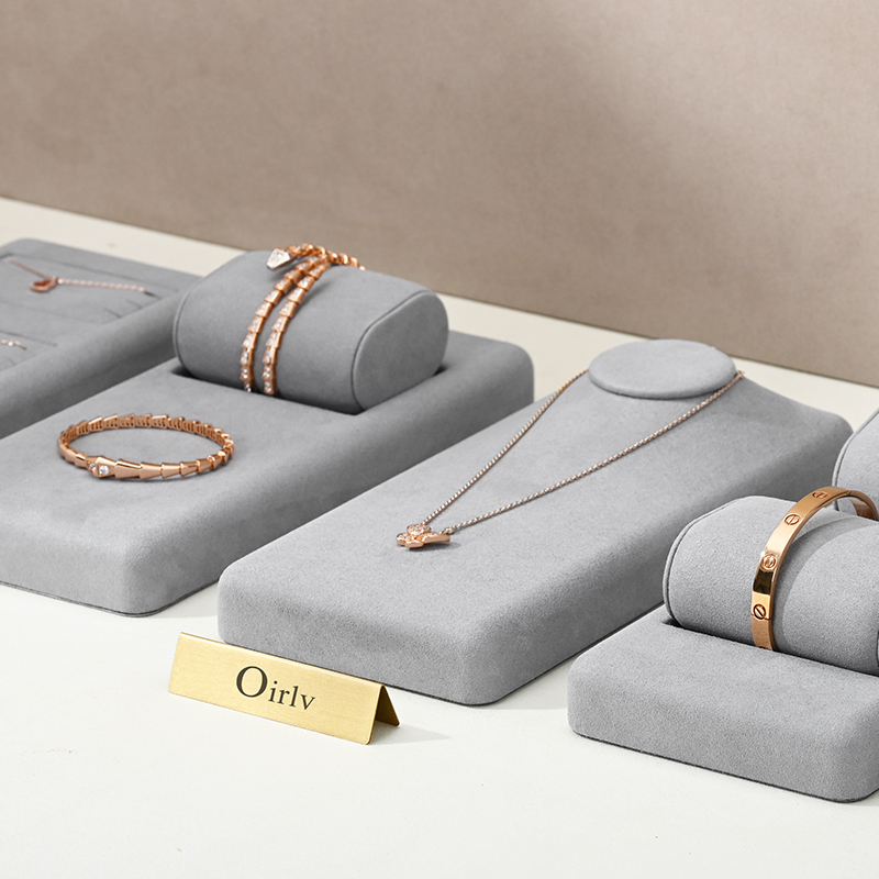 2023 New arrival FANXI TT238 light gray jewelry display sets with multi function for jewelry showcase