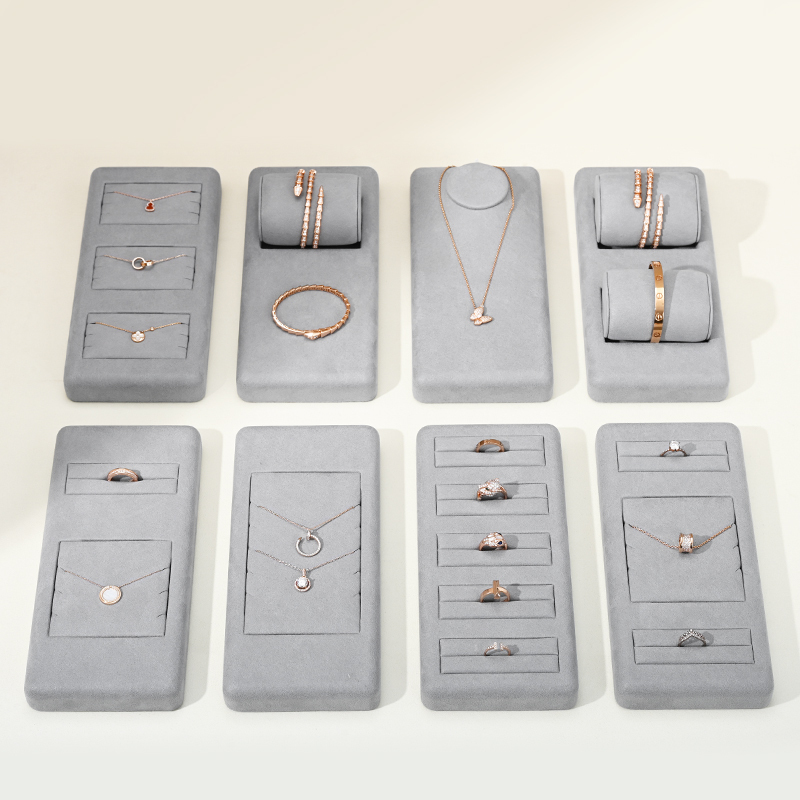 2023 New arrival FANXI TT238 light gray jewelry display sets with multi function for jewelry showcase