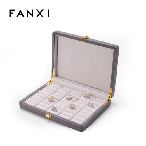 FANXI custom fashion jewelry ring box high end ring case