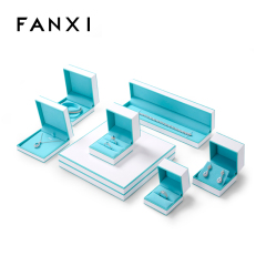 FANXI TC-H11202 white and blue elegant color matching full set jewelry boxes