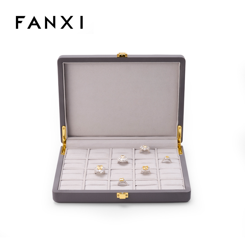 FANXI custom fashion jewelry ring box high end ring case