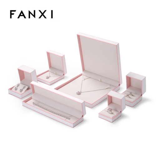 FANXI TC-H11201 Square jewelry box with pink edge full set jewelry boxes