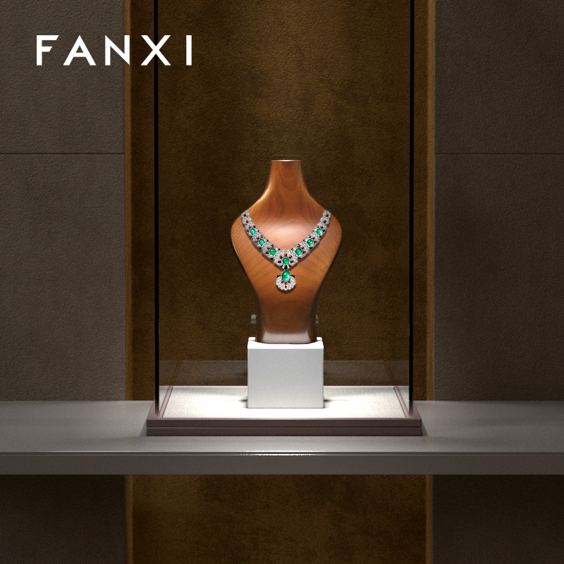 FANXI SM069 New high quality solid wood necklace bracelet jewelry display stand