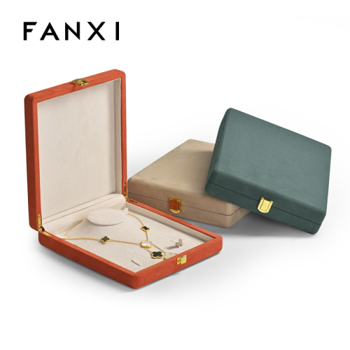 Accept custom X047 high end pu leather jewelry set storage case