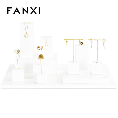FANXI original design TT252 white spray painted jewelry display set for jewelry store