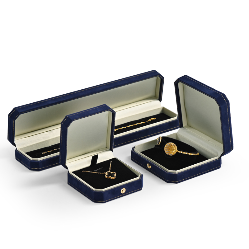 Octagonal shape custom jewelry boxes for rings pendant earrings bracelet long chain TC-H07901