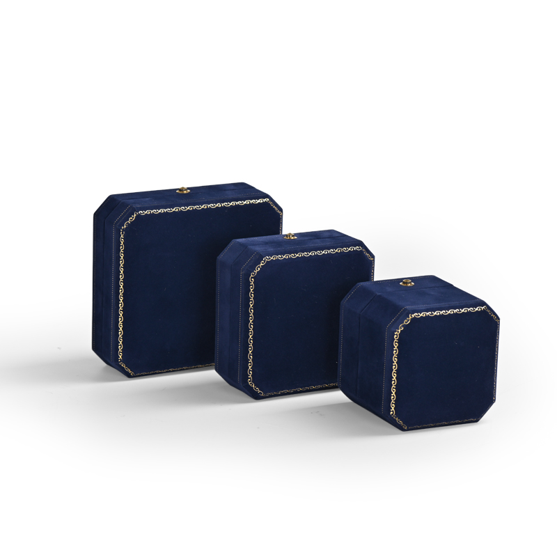 Octagonal shape custom jewelry boxes for rings pendant earrings bracelet long chain TC-H07901