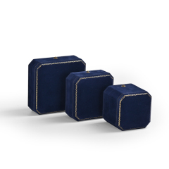 Octagonal shape custom jewelry boxes for rings pendant earrings bracelet long chain TC-H07901