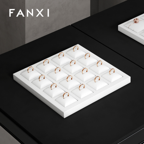 FANXI P141 Jewelry Display Tray For Bracelet Necklace Ring Exhibitor Organizer Custom Microfiber Jewelry Display