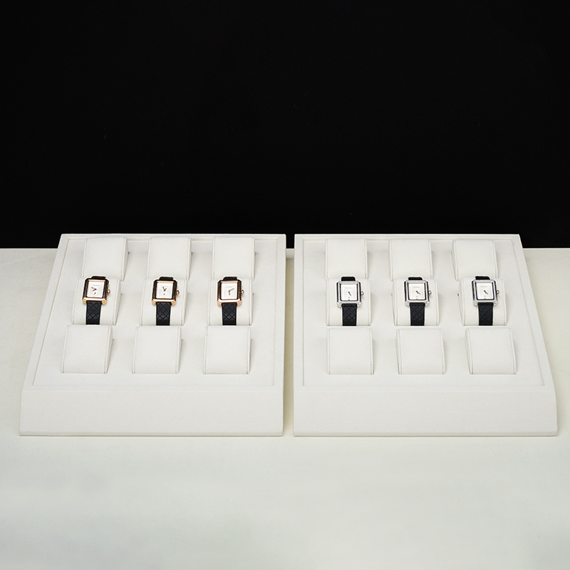FANXI TT221 Beige microfiber watch display stand