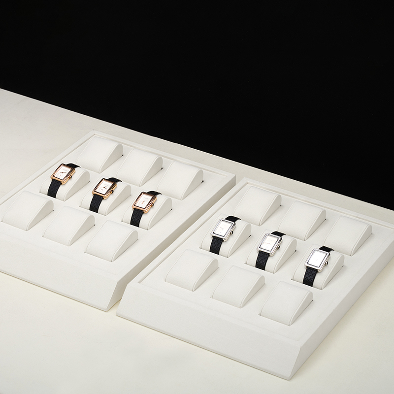 FANXI TT221 Beige microfiber watch display stand