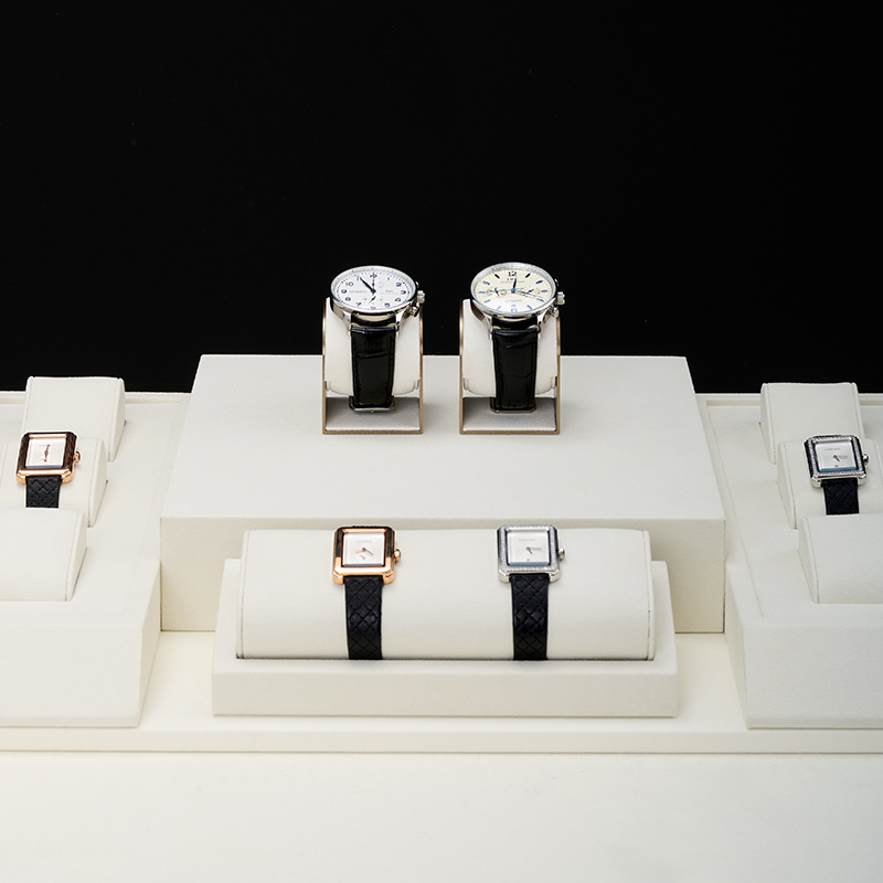FANXI TT221 Beige microfiber watch display stand