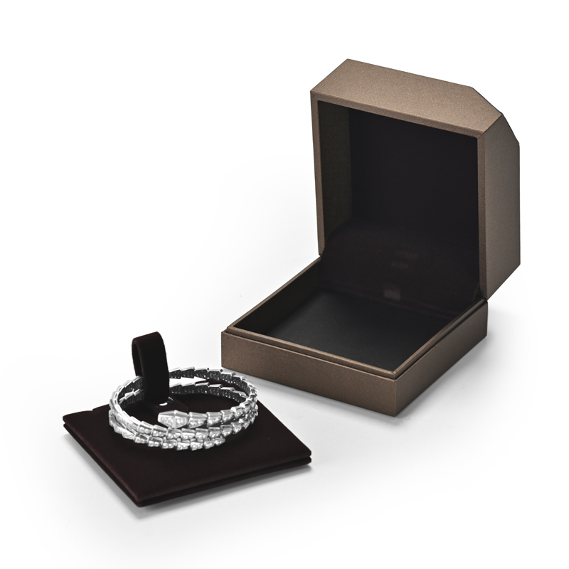 FANXI Custom logo brown blue jewelry packaging box TC-H074