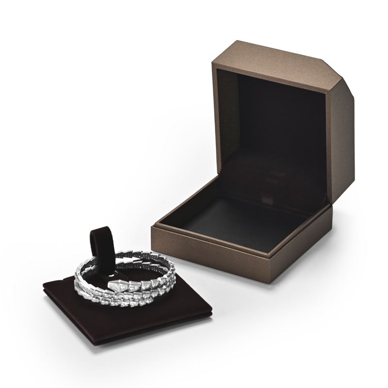 FANXI Custom logo brown blue jewelry packaging box TC-H074