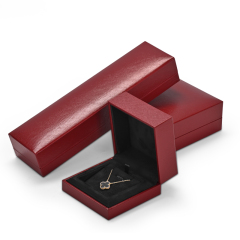 Custom color leatherette paper jewelry boxes for full colleaction TC-H06602