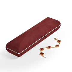 Wine red microfiber jewelry packing box with led light TC-H06003