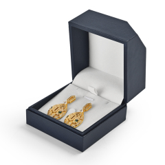 FANXI Custom logo brown blue jewelry packaging box TC-H074