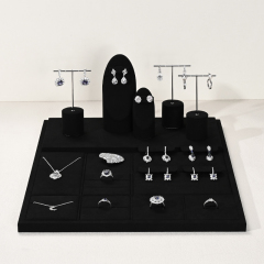 FANXI new design TT248 black microfiber jewelry display set for jewelry store