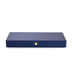 Custom nice blue pu leather with microfiber jewelry case organizer
