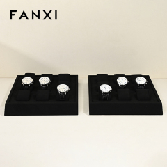 FANXI original design luxury black microfiber watch display set