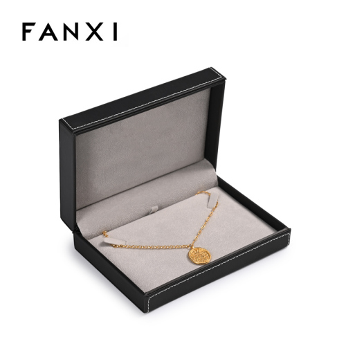 FANXI custom pu leather necklace box pendant box