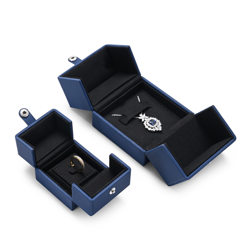 Fashion mold double opended jewelry box for rings pendant