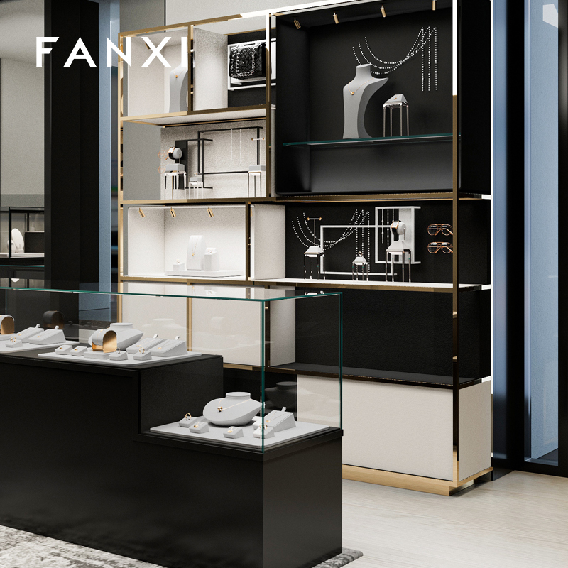 FANXI new launch elegant gray microfiber jewelry display set TT308