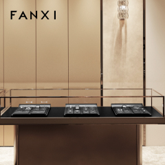 FANXI new designed TT275 high end black pu leather jewelry display set