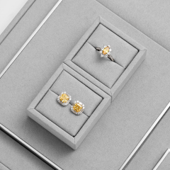 FANXI TT267 Hot Sale Metal Jewellery Stand Set Necklace Bangle Ring Display Props Microfiber Suede Jewelry Display Stand